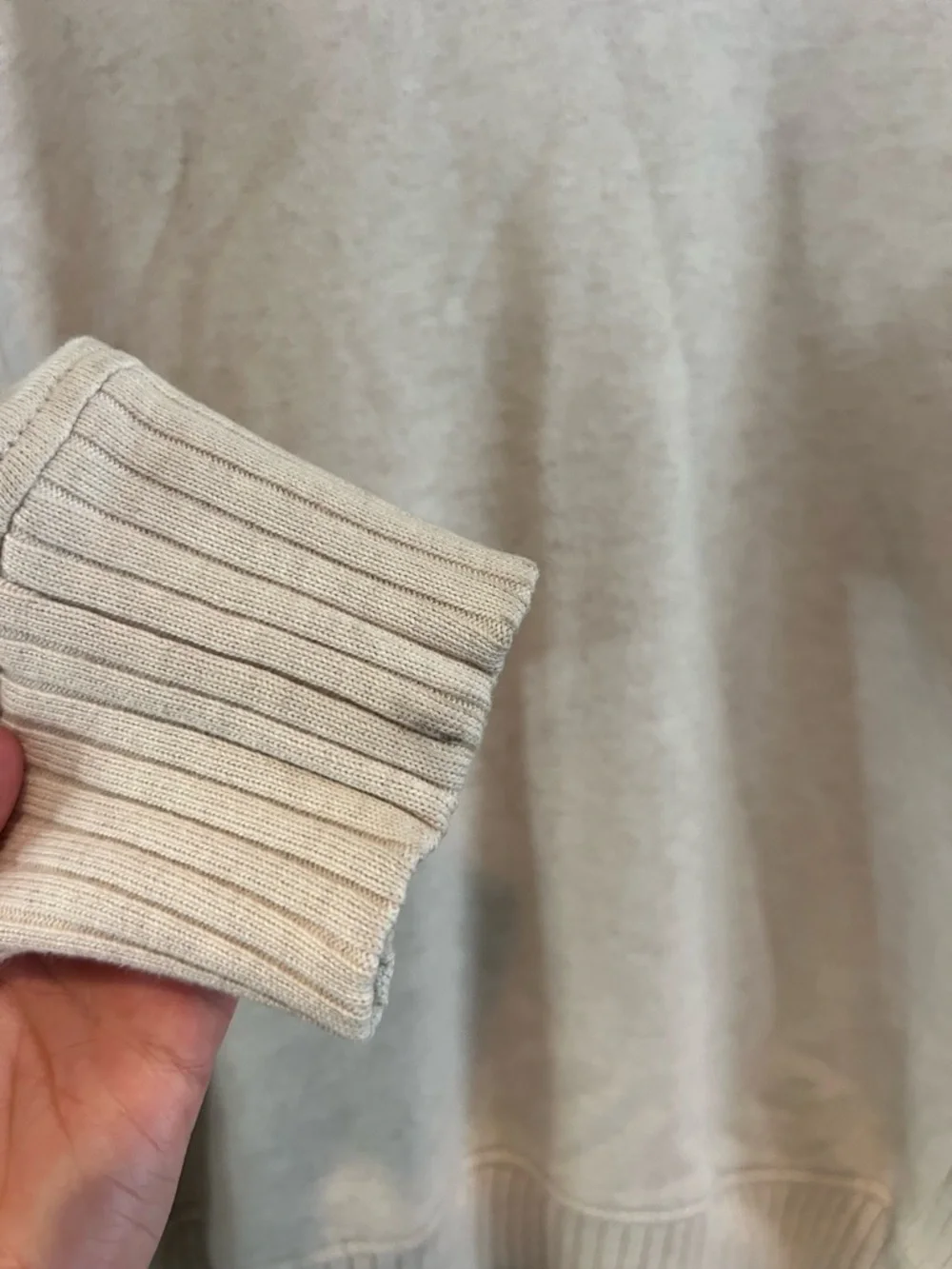 aerie Cream Knit Crewneck Sweatshirt - Picture 5 of 7